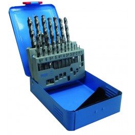 Coffret de 19 forets - HSS - TIN
